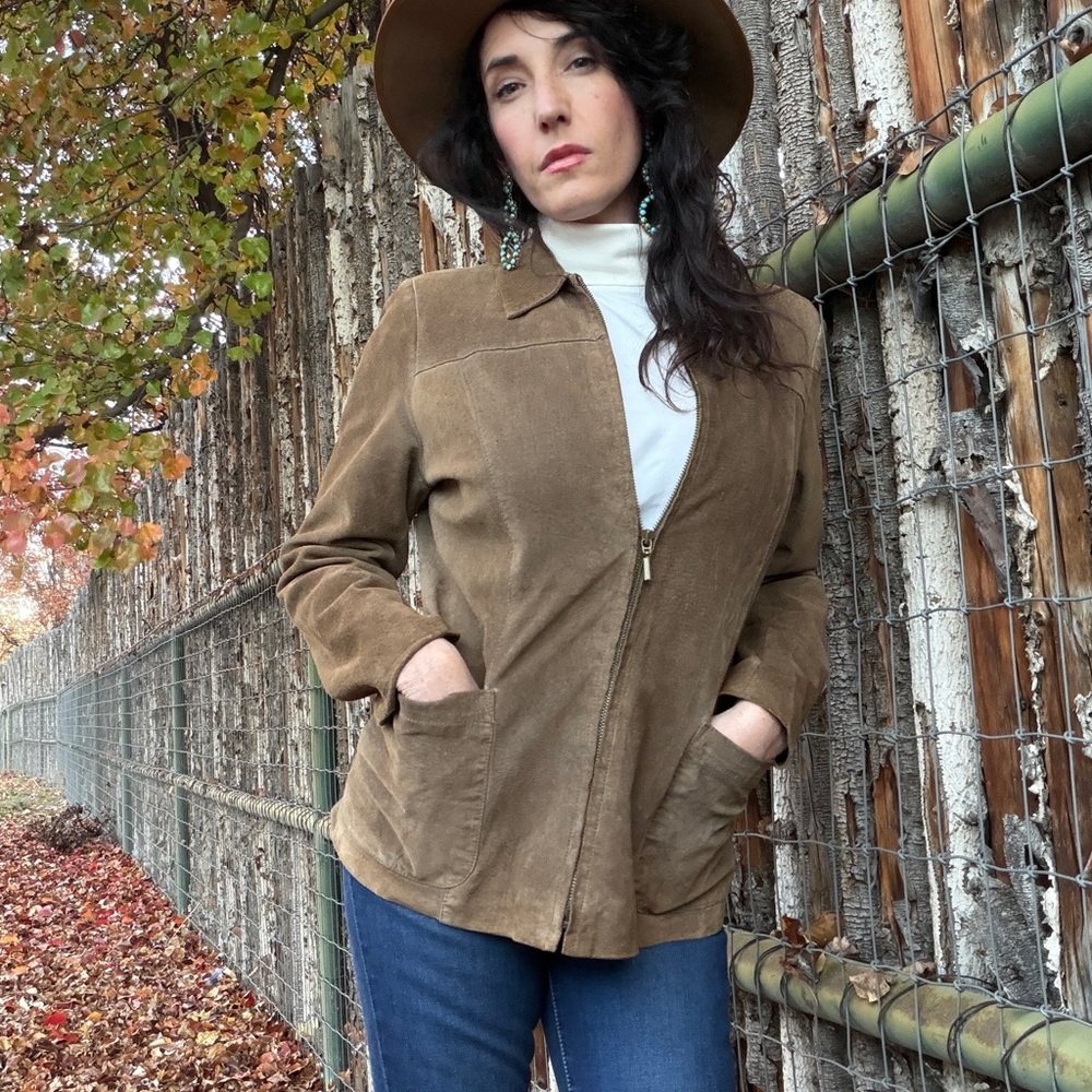 Vintage Suede Women's Tan Jacket Medium